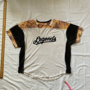 Free People mixed material sporty T-shirt